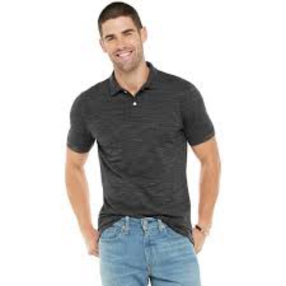 Sonoma Black Polo Shirt Classic Knit Design